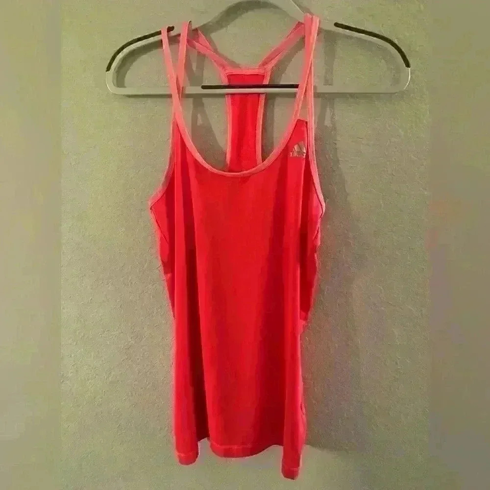 ADIDAS Techfit Workout Tank Top in Bright Orange/Pink Sz M - worn once